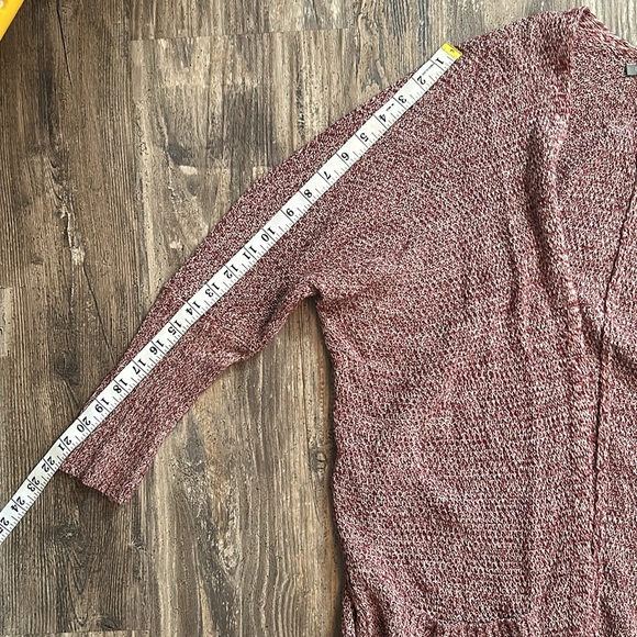 Red and white long cardigan - Picture 7 of 7